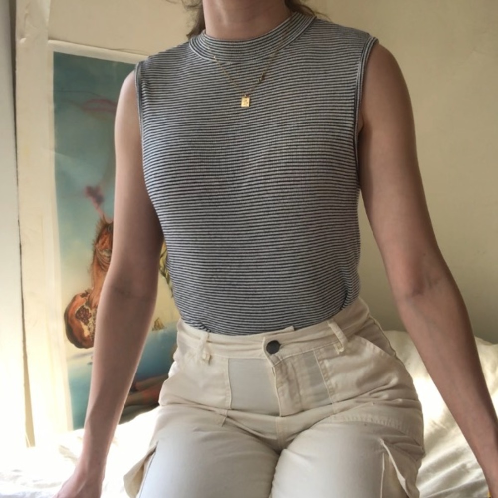 Striped Mockneck Tank